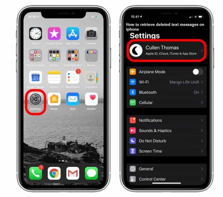 How to retrieve deleted text messages on iphone