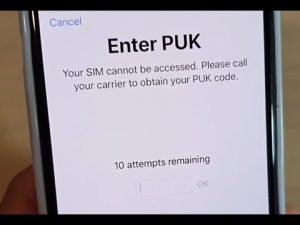 PUK code - iPhone AT&T