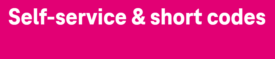 Short Codes Tmobile