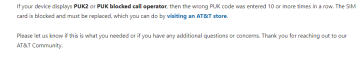 Unlocking your ATT prepaid phone with a PUK code att prepaid - Complete ...