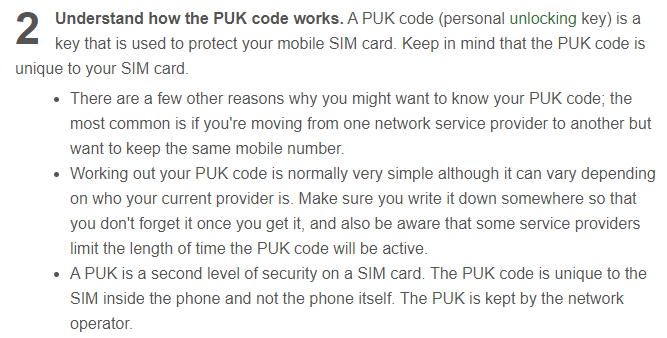 T-Mobile PUK code generator - Using THE PUK code