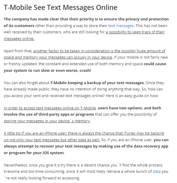 View my T-Mobile text messages online