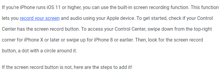 How to record iPhone screen easily