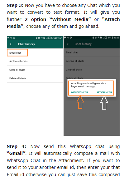 How to convert WhatsApp conversation into TXT format -STEP 2