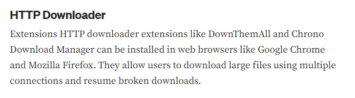 How to download web files faster - HTTP Downloader