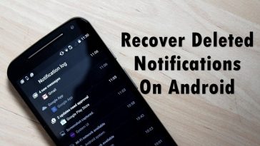 Recover deleted notifications