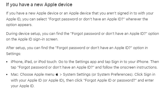 Reset your forgot Apple ID password