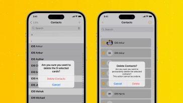 delete contacts on iPhone or iPad