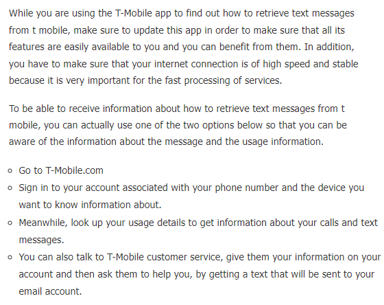 t mobile retrieve text messages
