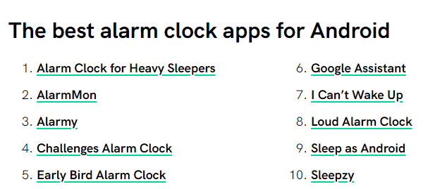 top 5 alarm apps for Android