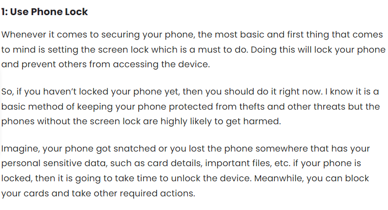 Android tricks for anti theft