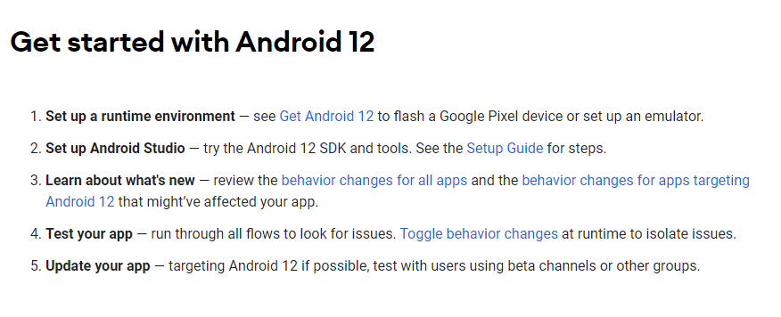Android versions