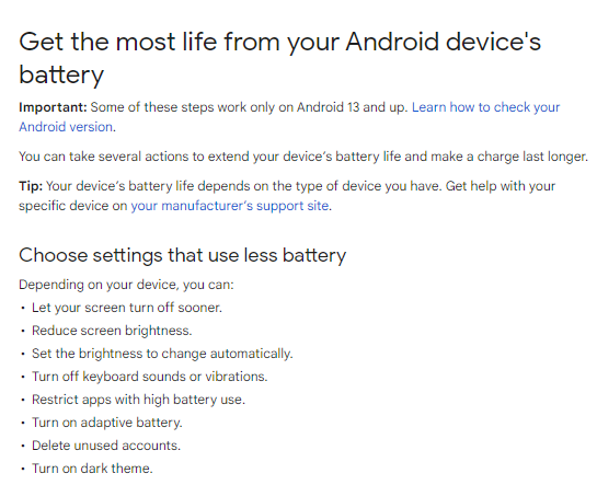save your Android battery and charge fastly