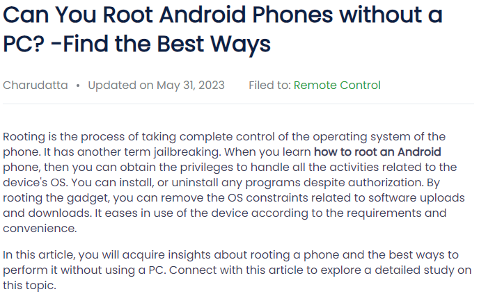 root Any Android without PC