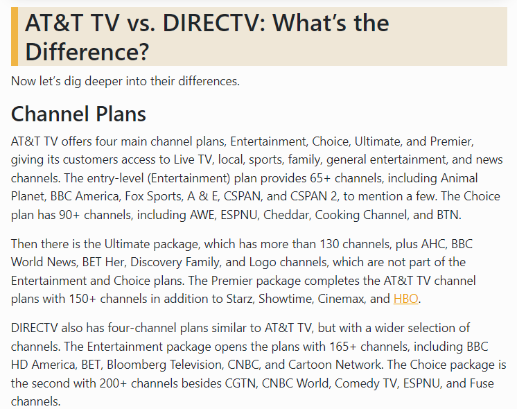 AT&T DirecTV Package
