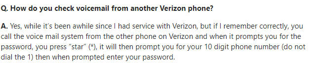 How to listen to your Verizon voicemail from another phone 