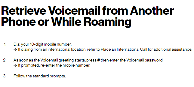 How to listen to your Verizon voicemail from another phone 