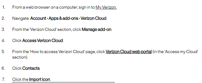 Transfer Contacts to Verizon Wireless