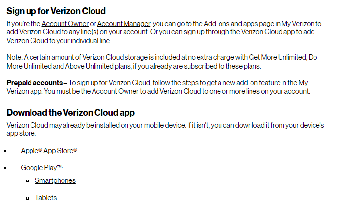 access Verizon Cloud from PC 