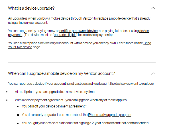 Verizon wireless upgrade eligibility -