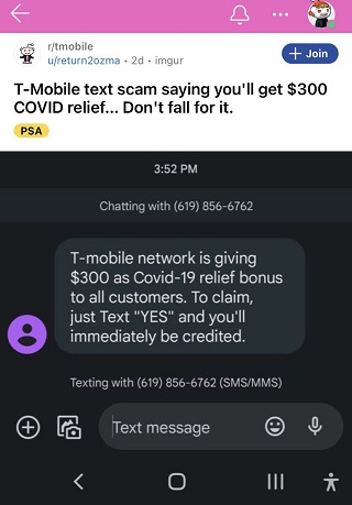 T-Mobile's Blocked Message