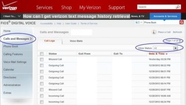 can you get a print out of text messages from Verizon