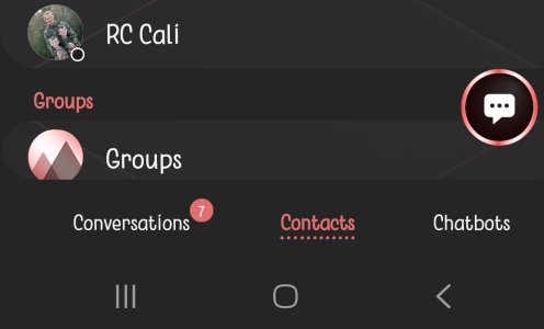  what does the red dot mean on samsung contacts