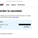 how to cancel verizon order