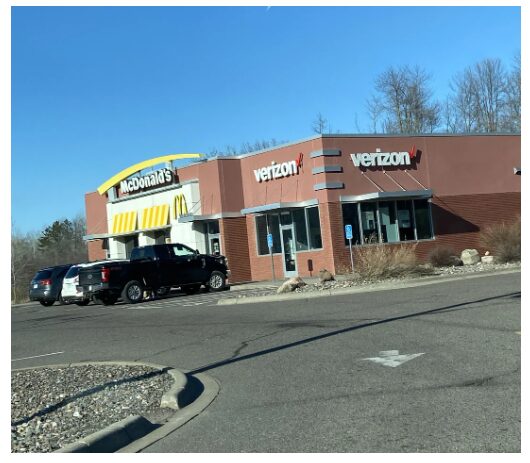 Verizon store in a suburban area