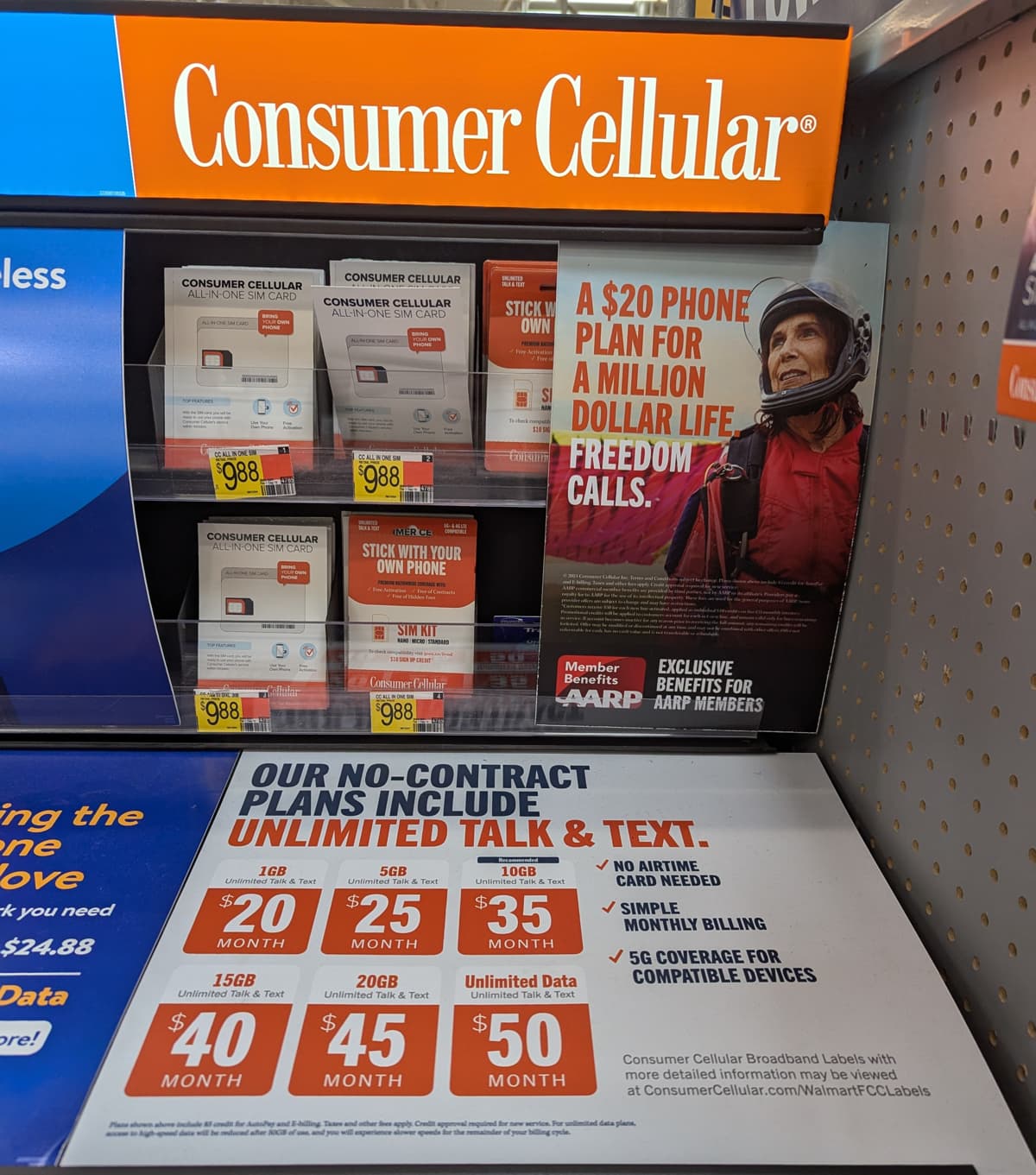 consumer cellular phone plans aarp