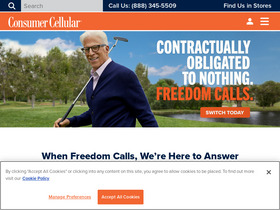 Consumer Cellular site