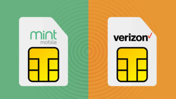 mint mobile coverage map vs. Verizon