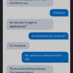 can you read text messages on spectrum mobile