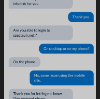 can you read text messages on spectrum mobile