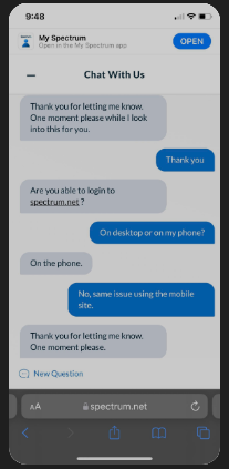can you read text messages on spectrum mobile
