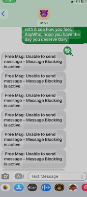 message blocking is active iphone