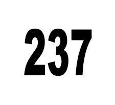 The number 237