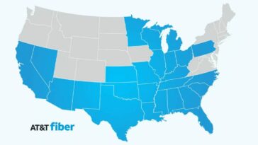 AT&T Fiber map