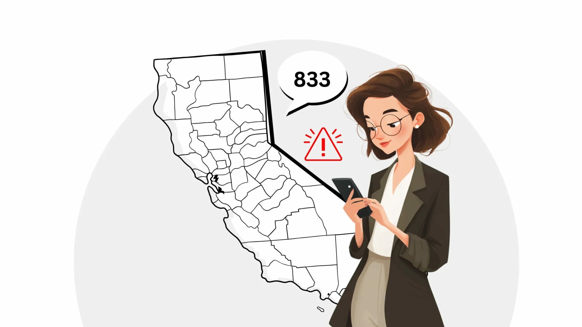Area Code 833 map