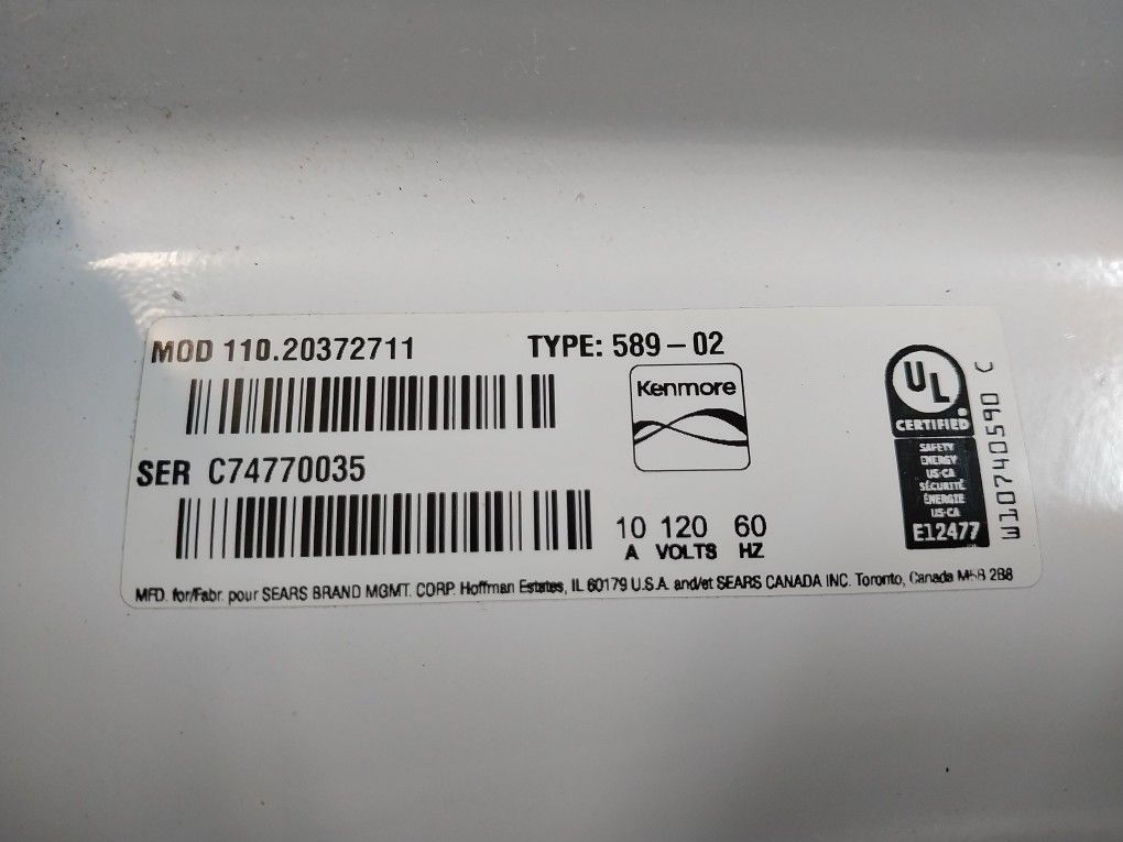 Kenmore warranty check by serial number