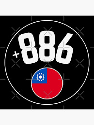 The country code for Taiwan is 886