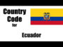 Country code +593