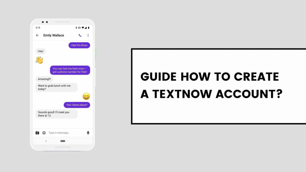 sign up for TextNow with just an email address for free