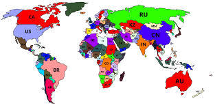 2 letter country code