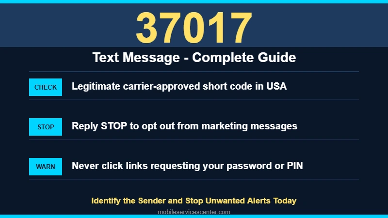 37017 text message complete guide - identify sender and stop unwanted alerts - mobileservicescenter.com