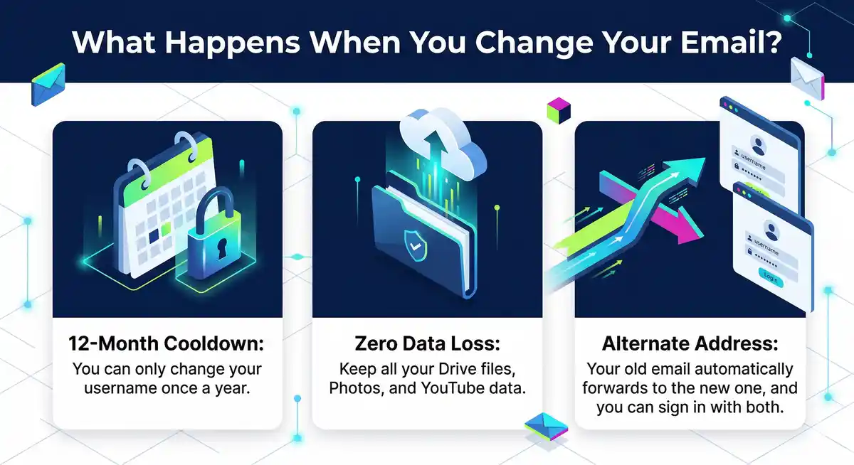 Change Your Gmail Address Without Losing Data