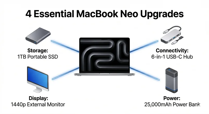 4 Game-Changing USB-C Gadgets That Instantly Fix the MacBook Neo's Biggest Flaws