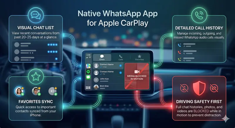 WhatsApp is Finally Getting a Native CarPlay App: Say Goodbye to Siri-Only Texts! - تفاصيل إضافية