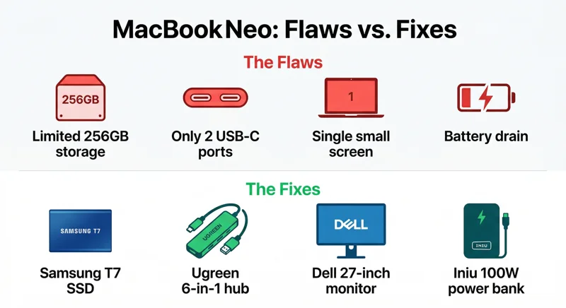 4 Game-Changing USB-C Gadgets That Instantly Fix the MacBook Neo's Biggest Flaws - تفاصيل إضافية