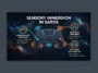 Infographic illustrating the PS5 DualSense controller features used in the game Saros, highlighting micro-haptic feedback, adaptive triggers, and 3D audio integration.